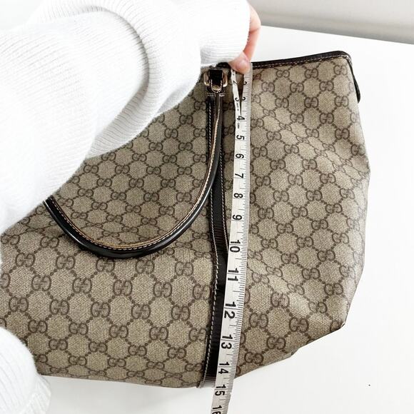 Gucci Joy GG Supreme Canvas Tote Bag Purse Tan Beige Brown - Picture 15 of 15